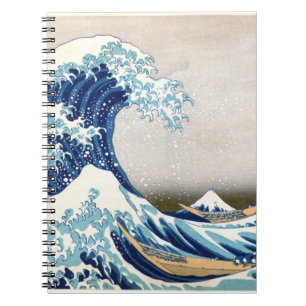Caderno Espiral Excelente Wave Off Kanagawa Hokusai Fine Art