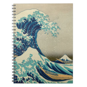 Caderno Espiral Excelente Wave off Kanagawa & Japonês Art /Japão