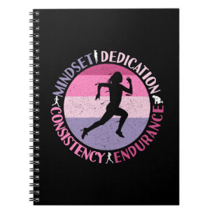 Caderno Espiral Executando Mindset - Cota de Resistência Girly Run