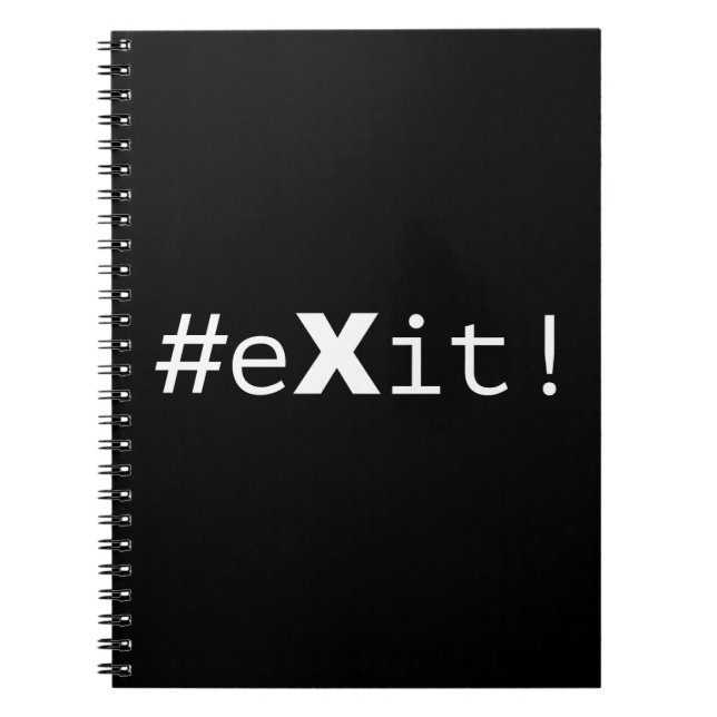 Caderno Espiral #eXit! (Frente)