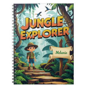 Caderno Espiral Explorador da Selva – Aventura Personalizada