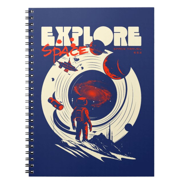 Caderno Espiral Explore Espaço - Astronauta Cósmico (Frente)