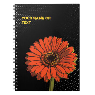 Caderno Espiral Explosão Botânica Pop: A Margarida Barberton Neon
