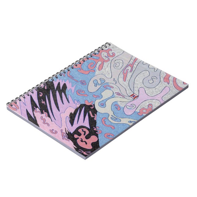 Caderno Espiral "Explosão no Espaço" Abstrato (Left Side)