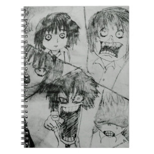 Caderno Espiral expressão facial da cara engraçada dos desenhos