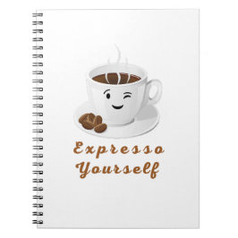 Caderno Espiral Expresso Yourself – Funny Smiling Coffee Tee