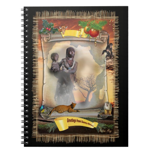 Caderno Espiral Expressões africanas (Frente)