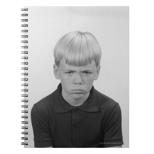 Caderno Espiral Expressões faciais do menino (Frente)