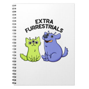 Caderno Espiral Extra Furrestriais Piada de Animal de Estimação Al