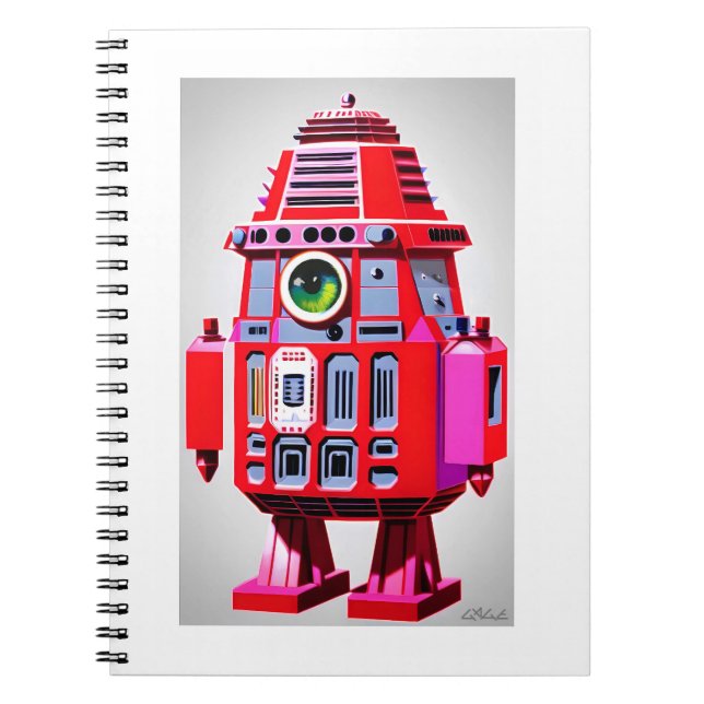 Caderno Espiral Eyebotics Ken Gage Ficção Científica (Frente)