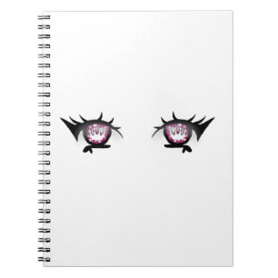 Caderno Espiral Eyes Girl Drawing