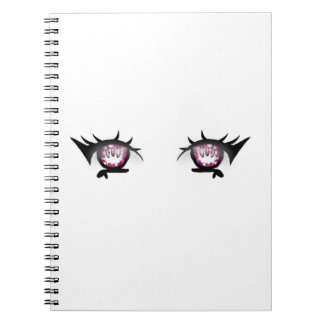 Caderno Espiral Eyes Girl Drawing