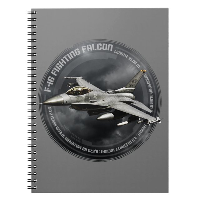 Caderno Espiral F-16 Falcão de Luta (Frente)