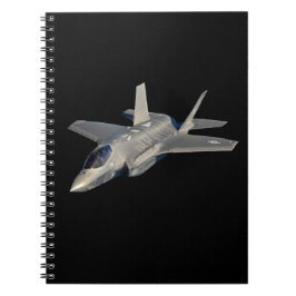 Caderno Espiral F-35 Relâmpago II Combatente de Jato de Pantera