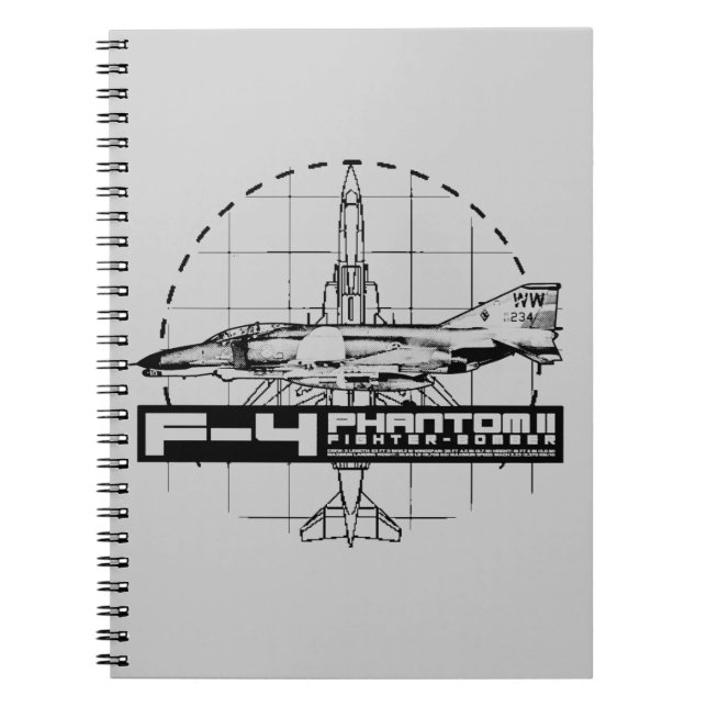 Caderno Espiral F-4 Fantasma II (Frente)