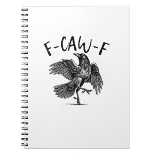 Caderno Espiral F-Caw-F Corvo Engraçado Corvo Temporada Assustador
