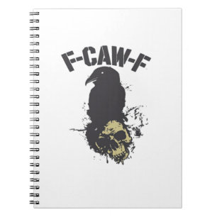 Caderno Espiral F-Caw-F Corvo Engraçado Humor Antigo Essencial Cri