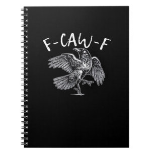 Caderno Espiral F-Caw-F Corvo Retro Clássico