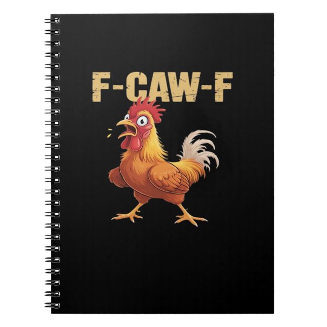 Caderno Espiral F-Caw-F Frango Clássico Estilo Básico (Frente)