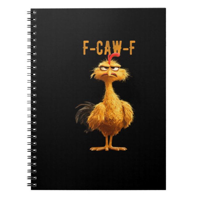 Caderno Espiral F-Caw-F Frango Clássico Estilo Retro (Frente)
