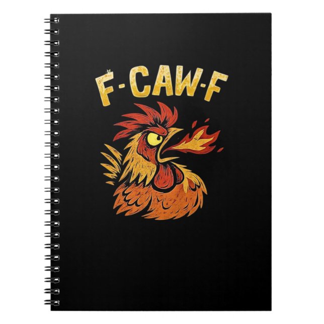 Caderno Espiral F-Caw-F-Frango Clássico Minimal Limpo (Frente)
