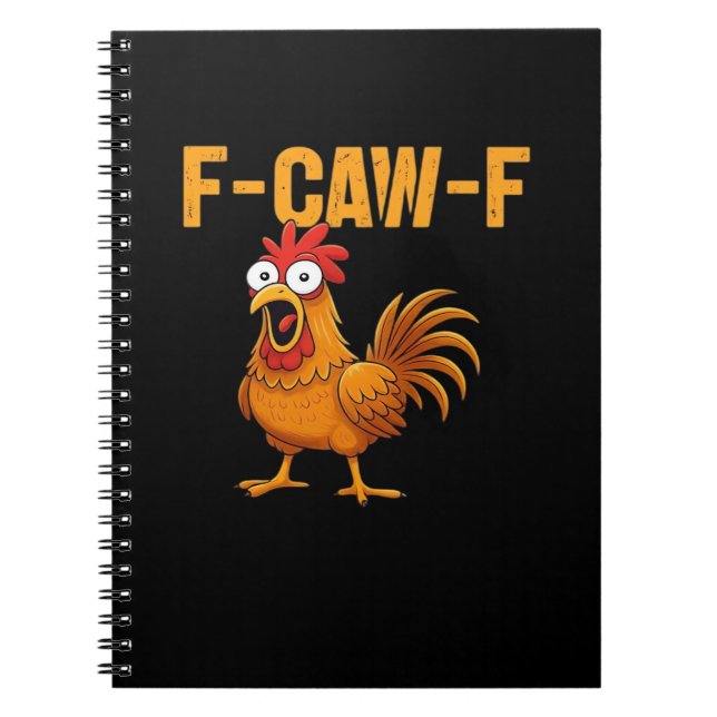 Caderno Espiral F-Caw-F-Frango Design Simples Essencial (Frente)