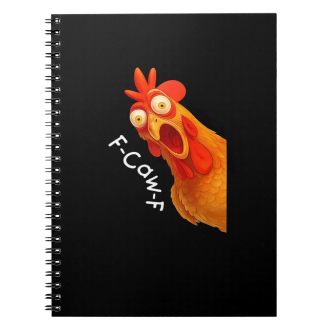 Caderno Espiral F-Caw-F Frango Essencial Minimal Limpo (Frente)