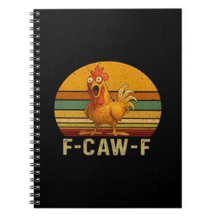 Caderno Espiral F-Caw-F Frango Gráfico Vintage Essencial