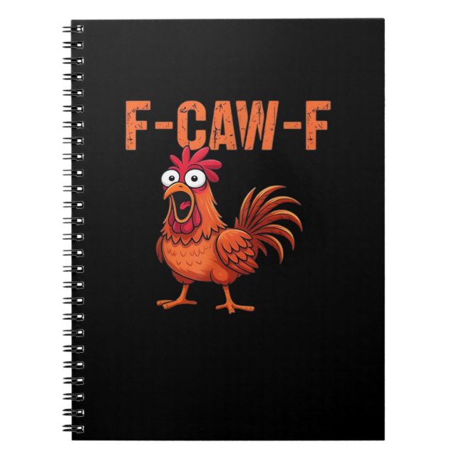 Caderno Espiral F Caw F Funny Chicken Classic Trendy Modern Style (Frente)