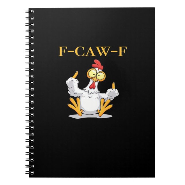 Caderno Espiral F-Caw-F Funny Chicken Retro Classic (Frente)