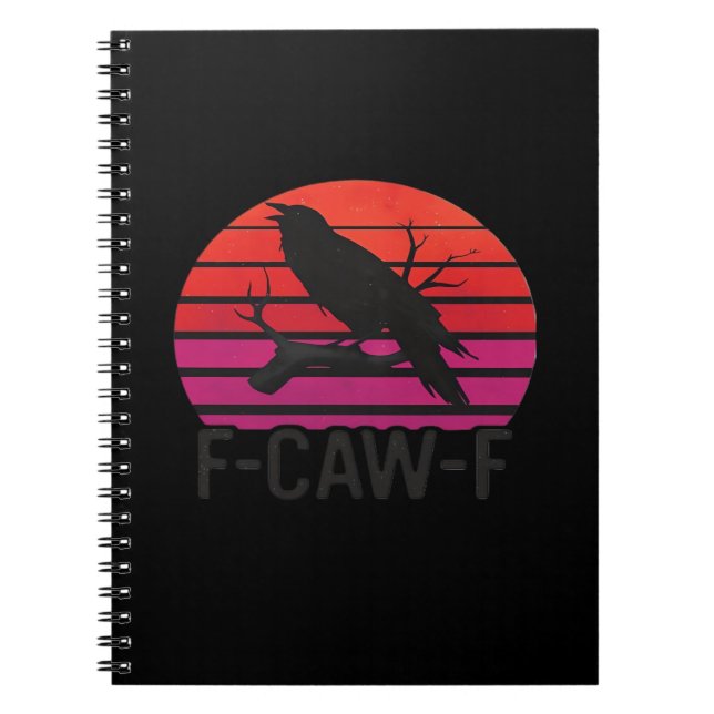 Caderno Espiral F-Caw-F Funny Crow Classic Minimal Clean (Frente)