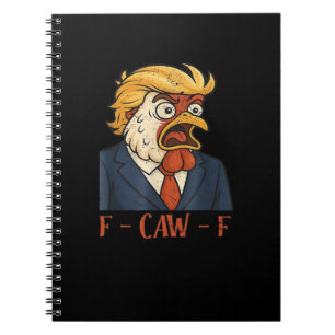 Caderno Espiral F Caw F Galinha Engraçada Estilo Clássico Vintage 