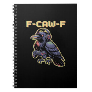 Caderno Espiral F-Caw-F Gaming Raven com fones de ouvido - Edgy St