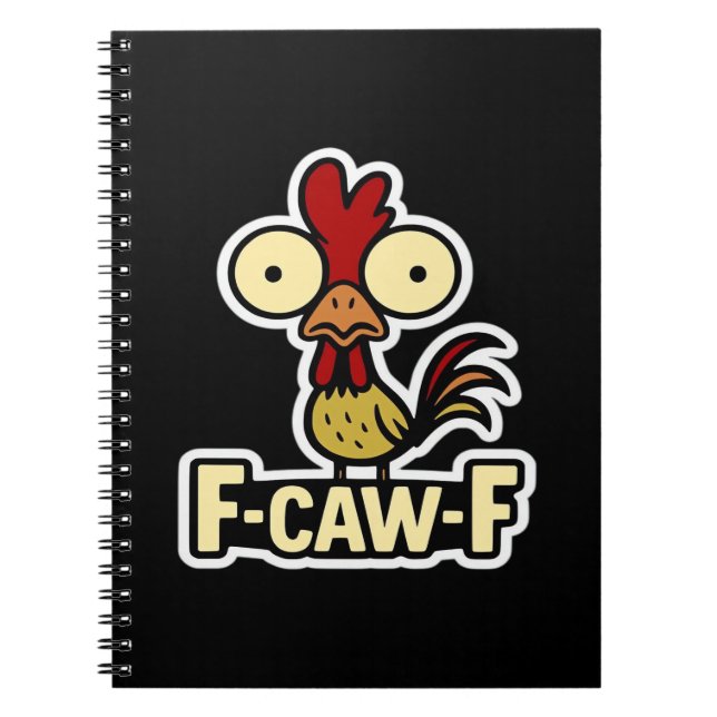 Caderno Espiral F-Caw-F Gráfico Clássico Vintage (Frente)
