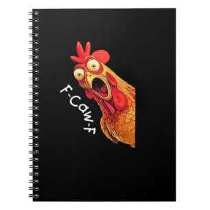 Caderno Espiral F-Caw-F-Gráfico Clássico Vintage de Frango
