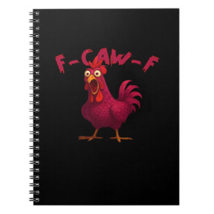 Caderno Espiral F Caw F Humor de Frango Engraçado Estilo Casual Cr