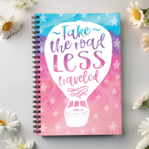 Caderno Espiral Faça a cotação da estrada menos viajada de água