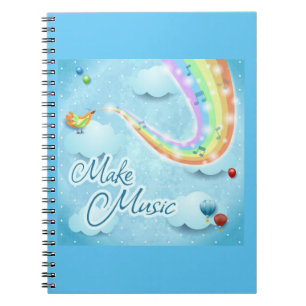 Caderno Espiral  Faça música, arte digital