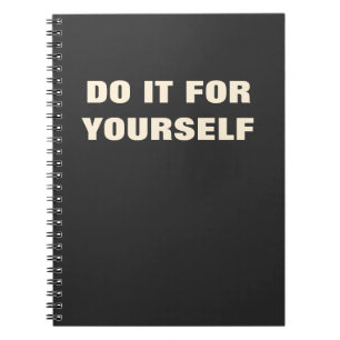 Caderno Espiral Faça por si mesmo diário Citação Motivacional