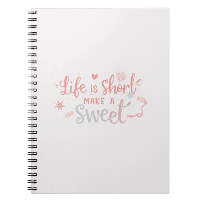 Caderno Espiral Faça uma vida doce (Frente)
