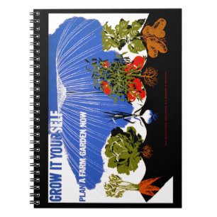 Caderno Espiral Faça você mesmo plantar um jardim de Fazendas agor