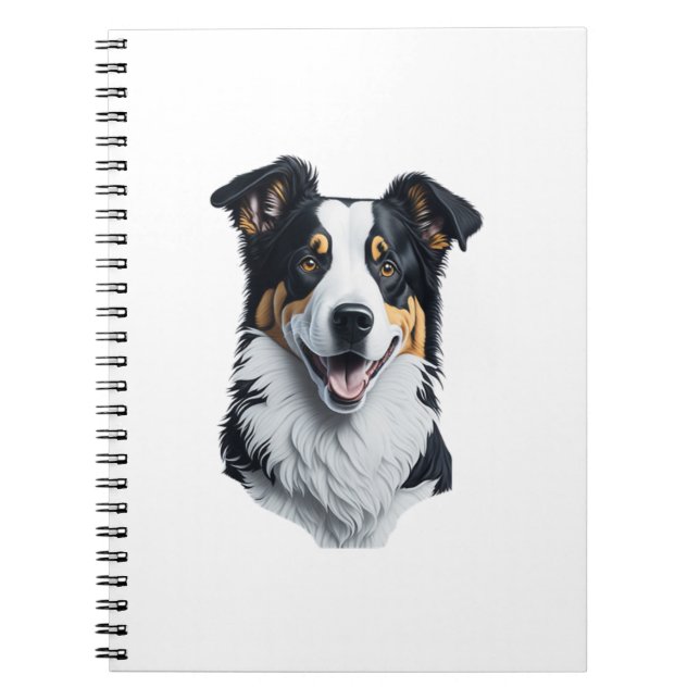 Caderno Espiral Face de Border Collie (Frente)
