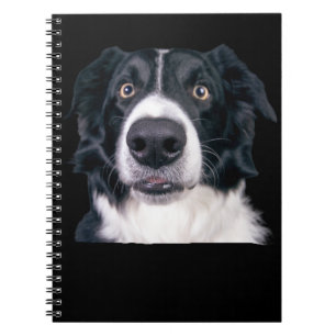 Caderno Espiral Face de Cachorro Preto e Branco
