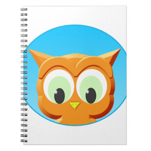 Caderno Espiral Face De Uma Pequena Coruja
