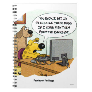Caderno Espiral Facebook para cães