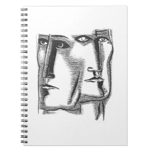 CADERNO ESPIRAL FACES