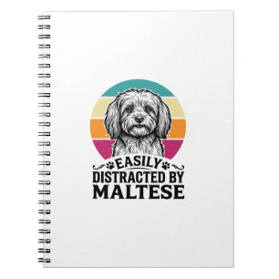 Caderno Espiral Facilmente Distraído Pelo Design de Cachorro Vinta