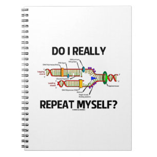 Caderno Espiral Faço eu repito-me realmente (a réplica do ADN)