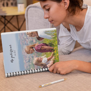 Caderno Espiral Faculdade de Fotografias Familiares Bela e Bonita,