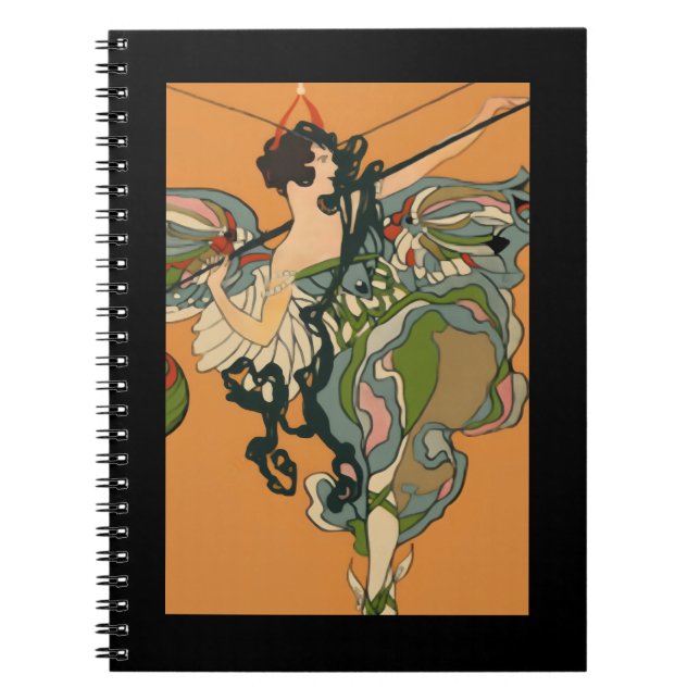 Caderno Espiral Fada Bailarina Com Lanternas (Frente)